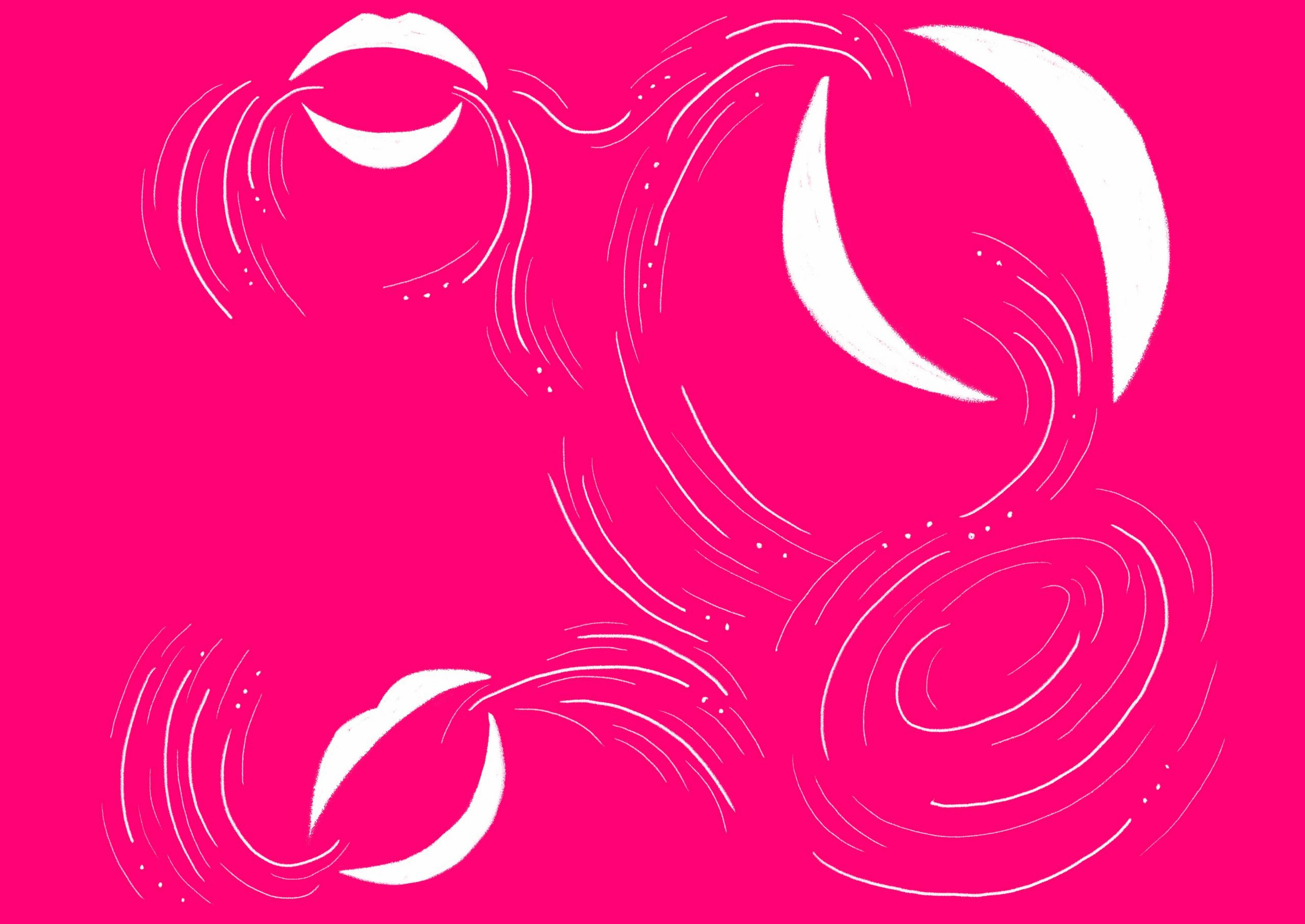 Colorful illustration from the project 'On te dit...' by Lisa Wagelmans, combining storytelling with vibrant shapes to convey dynamic communication.